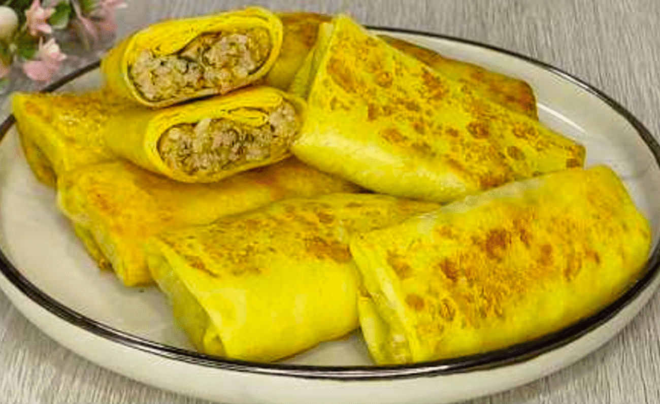 млинці з начинкою кабачки з фаршем