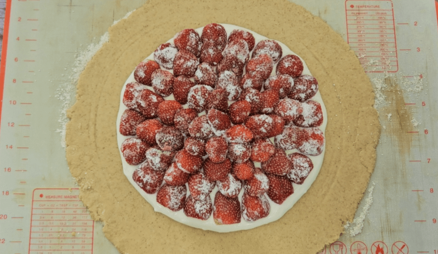 галета з полуниці на вівсяному тісті