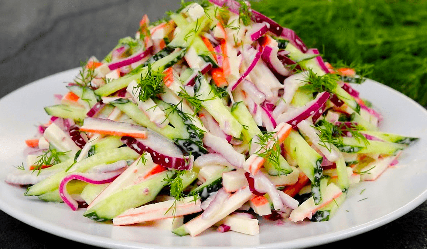 салат з крабових паличок