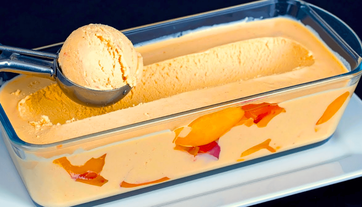 Просто молоко та персики! Найсмачніше домашнє Морозиво за 5 хвилин!