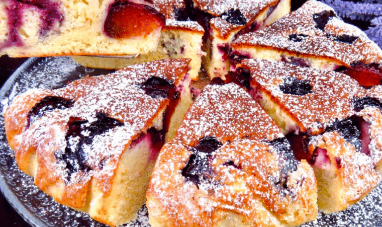 Пиріг зі сливами На сковороді! Пишне тісто і смак останніх днів літа! Бабин рецепт