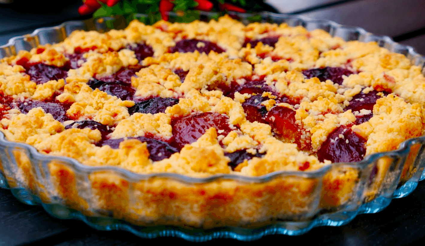 Коронний рецепт! Сливовий пиріг без яєць, на сметані - з’їли ще теплим, пішла знову пекти!