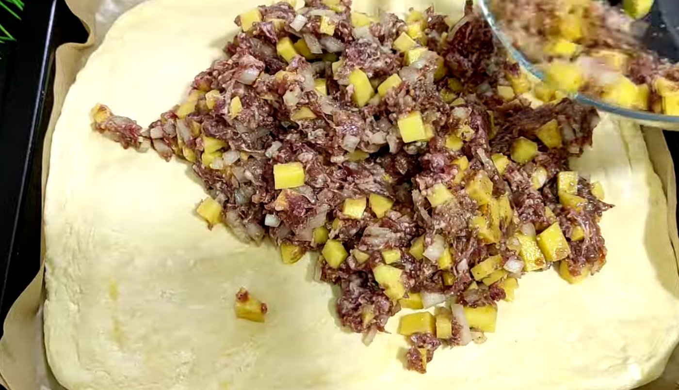 м'ясний пиріг на кефірі