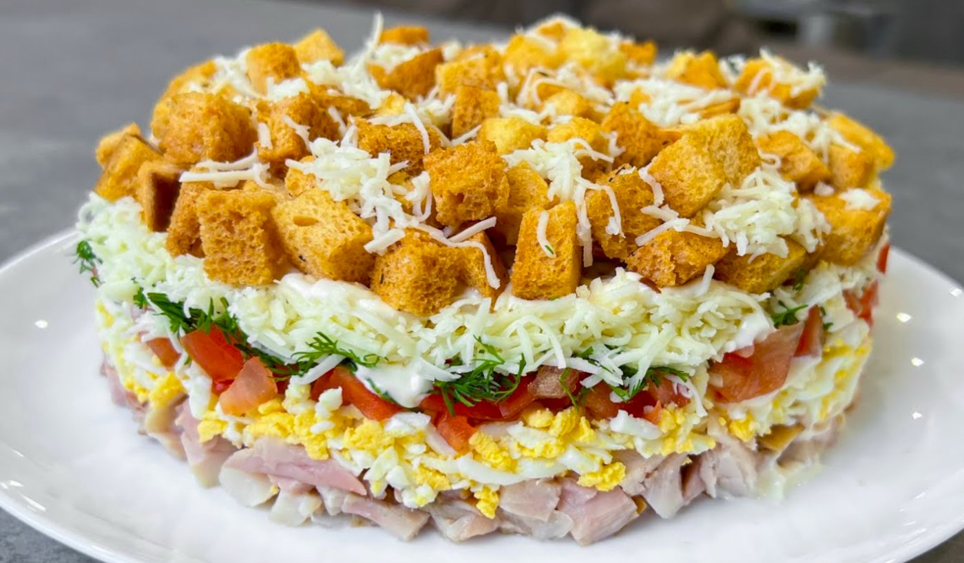 Знайшла потужний рецепт: Салат "Кучерявий" на Новорічний стіл