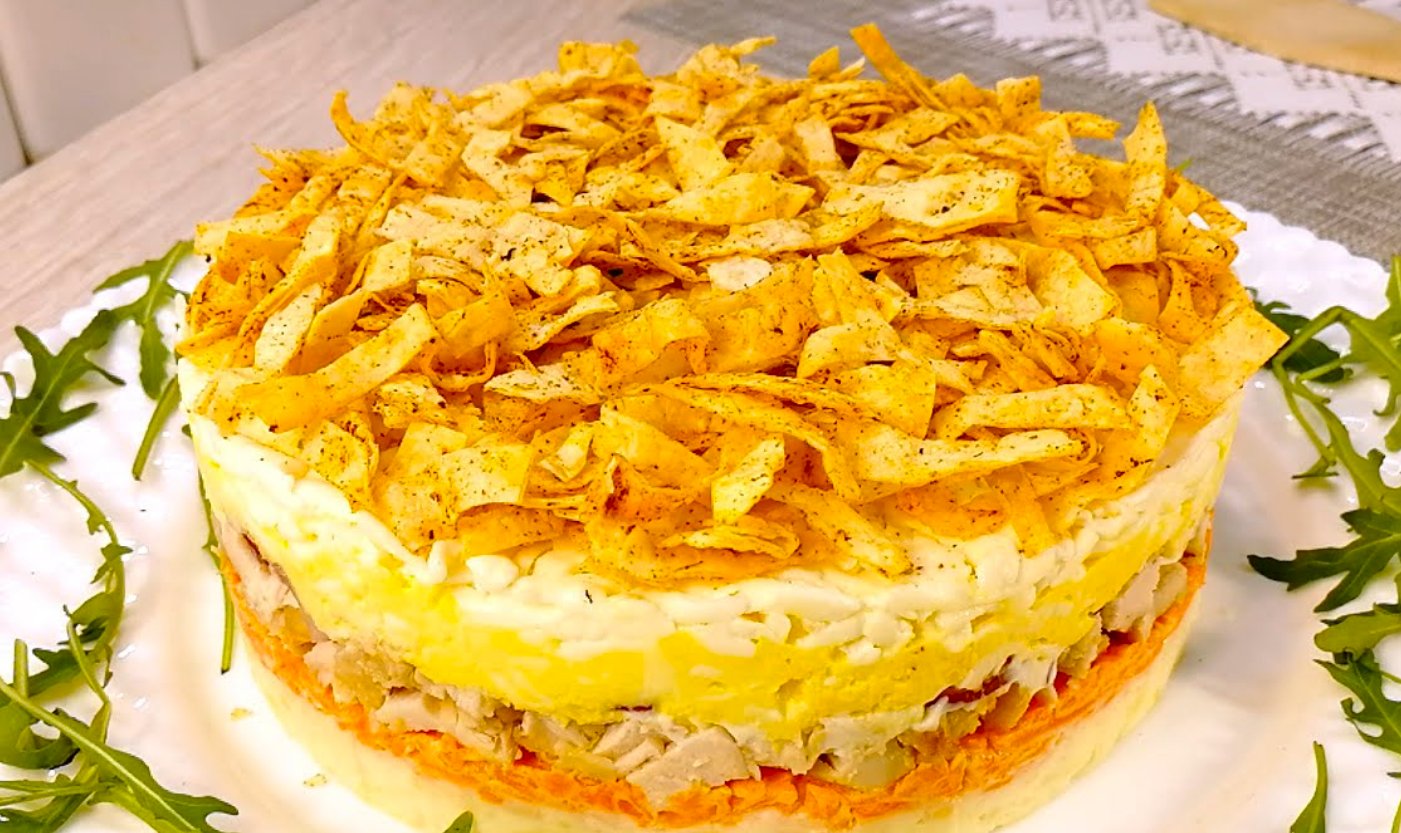 Салат на Новий рік 2026, той, який зникає з столу першим! Готується з простих продуктів, а виглядає, як з ресторану