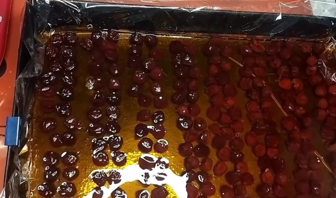 галяретка з вишнями корж