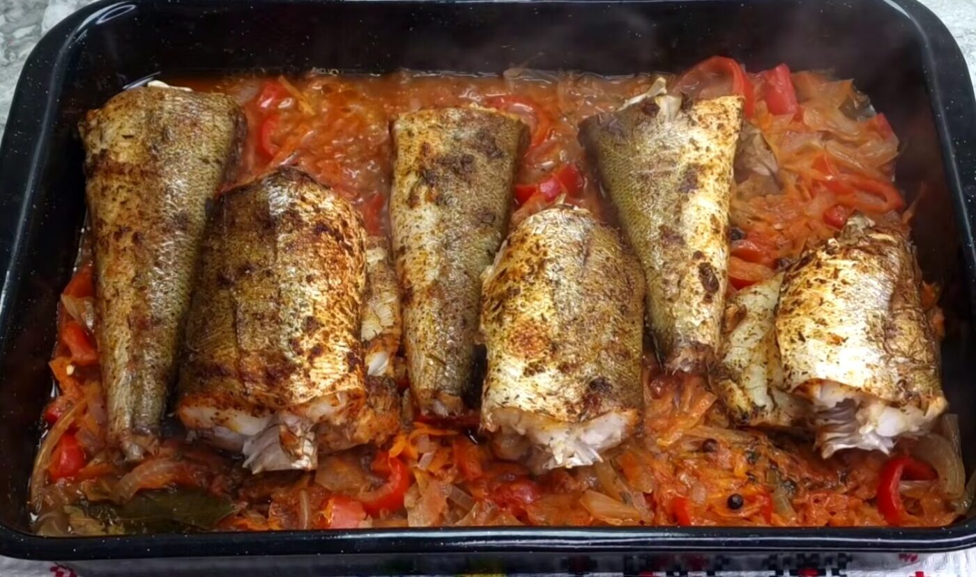 запечена риба з овочами