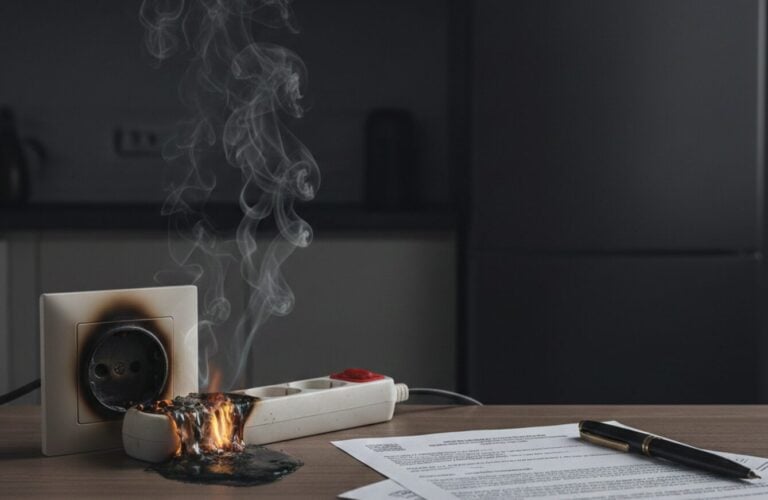 Згоріла розетка та пошкоджена побутова техніка через перепад напруги