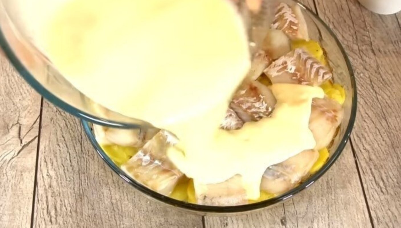 картопля запечена з рибою