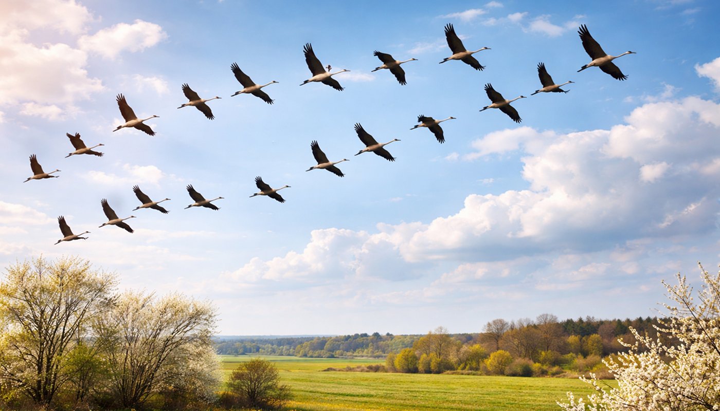 Коли прилітають журавлі в Україну
