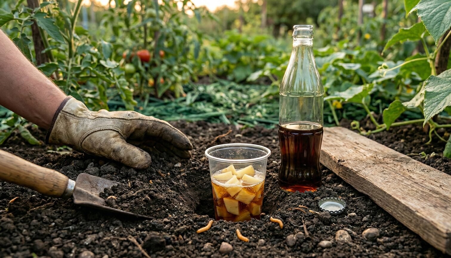 Тест кока-колою: як за допомогою газованки за ніч дізнатися, чи є у вас на ділянці дротяник.