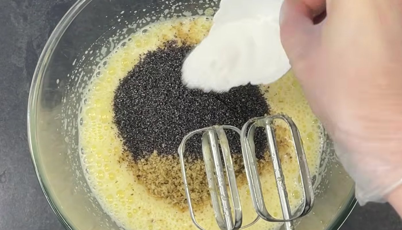 Тісто на горіховий корж на пляцок Зоряна ніч