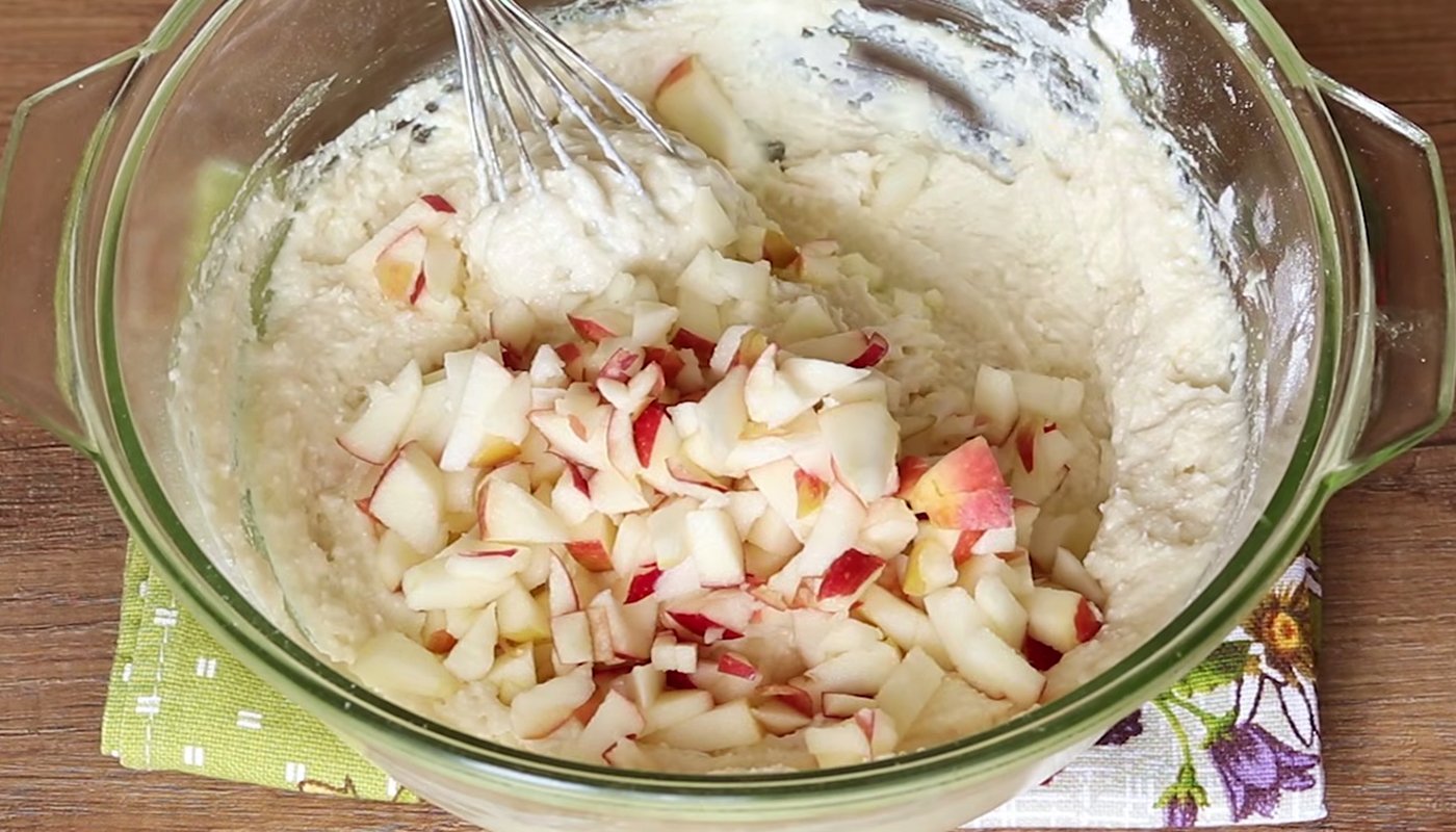 приготування тіста на сирне печиво з яблуками