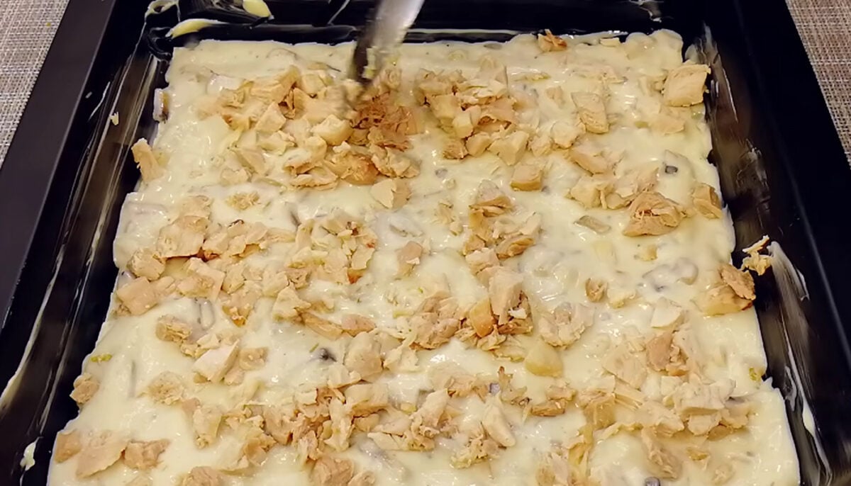 Запіканка з лаваша і курки