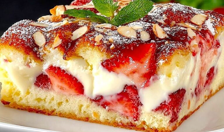 Невістка навчила пекти цей пиріг: ніжний, як хмаринка, з сиром і полуницею! З'їли одразу