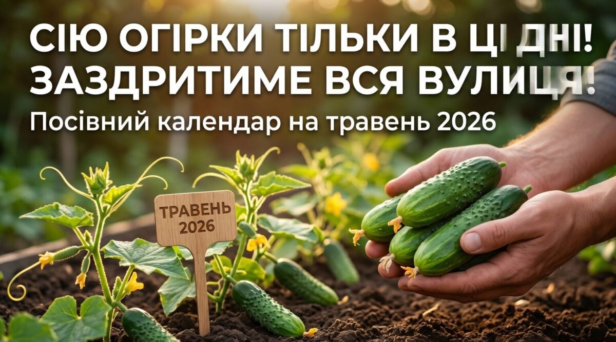 Сію огірки ТІЛЬКИ в ці дні: заздритиме вся вулиця! Посівний календар на травень 2026