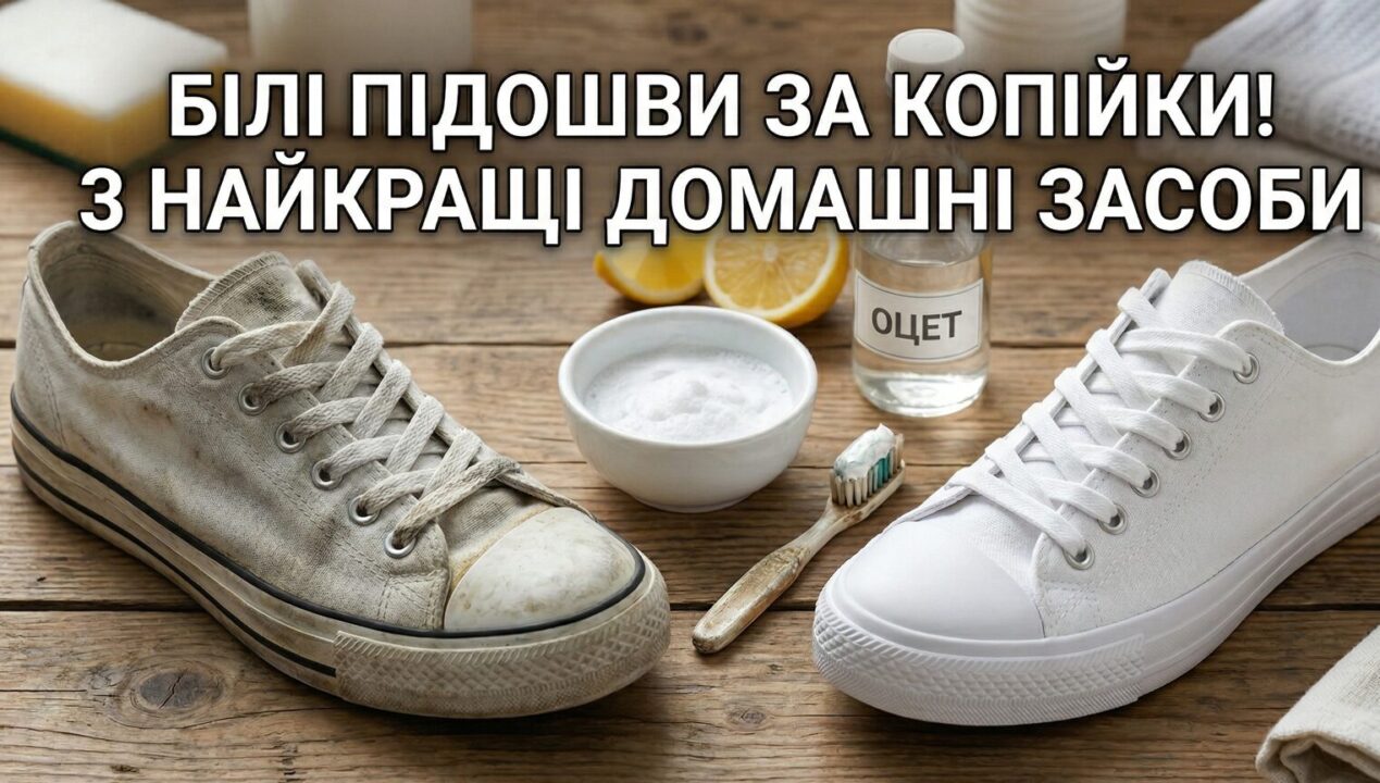 Ваші кросівки знову стануть білосніжними: 3 домашні засоби, які відбілюють підошву краще за будь-яку хімію