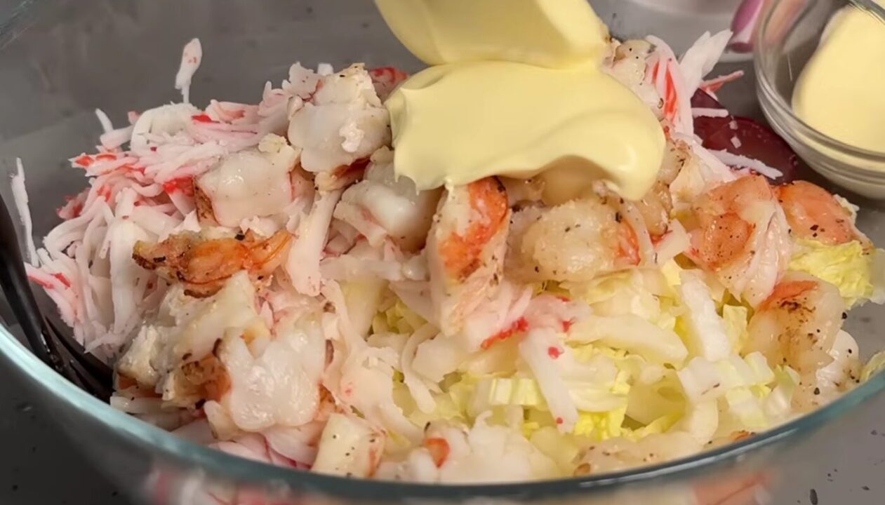 салат Графиня з креветками