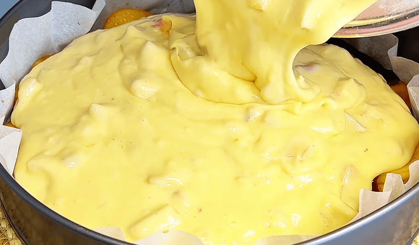 персиковий пиріг рецепт