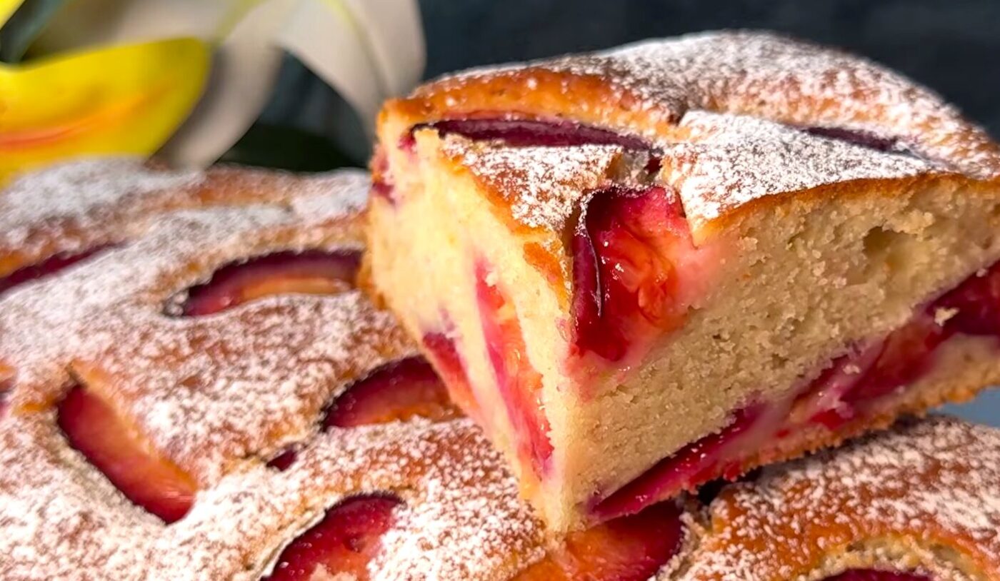 сливовий пиріг рецепт