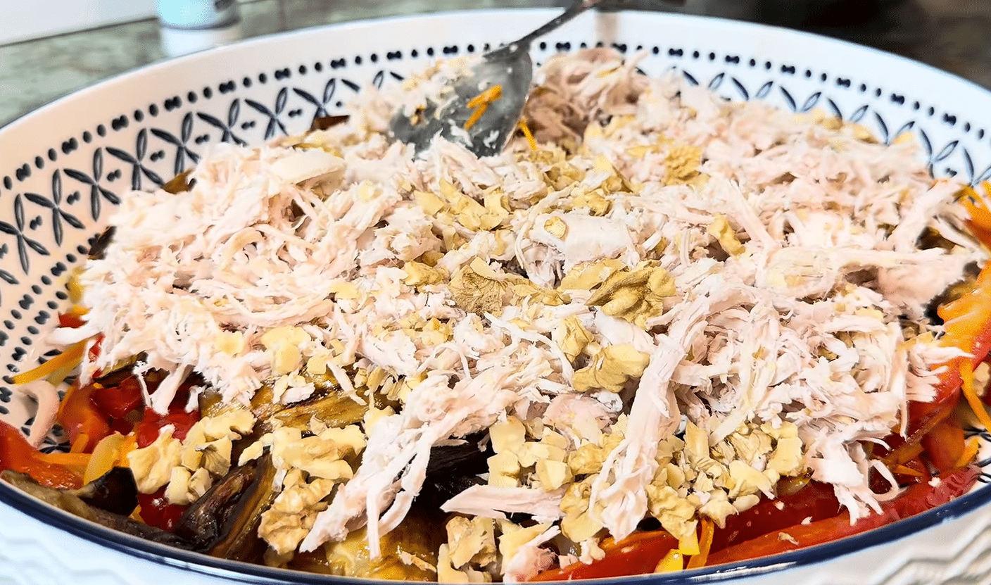 салат з курки і баклажанів